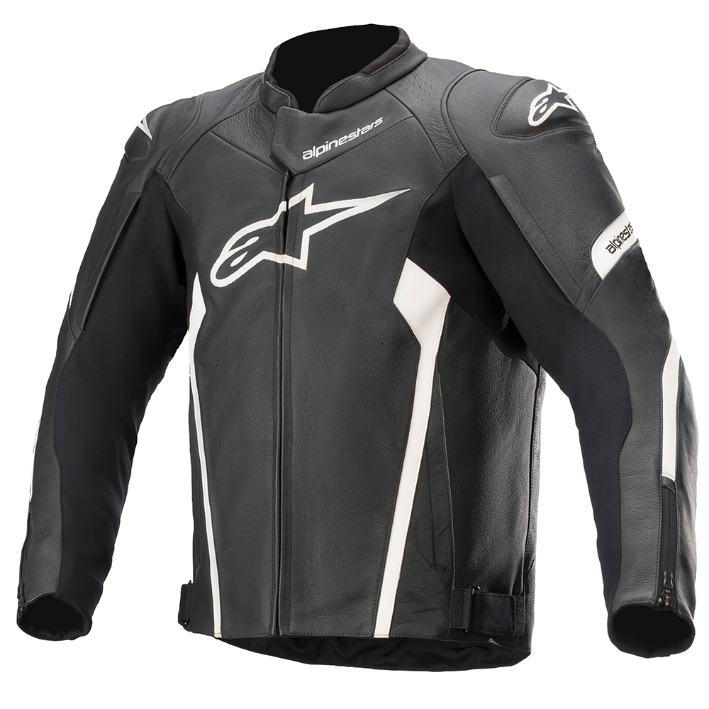 Alpinestars Alpinestars Faster V2 Leather Jacket Black White
